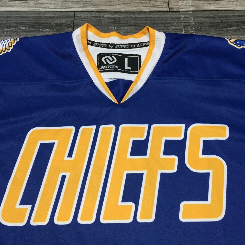 Chiefs Hockey Jersey Jennings #15 Men’s L Blue Yellow